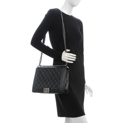 Chanel Calfskin Quilted Large Boy Flap Black 2 of 10