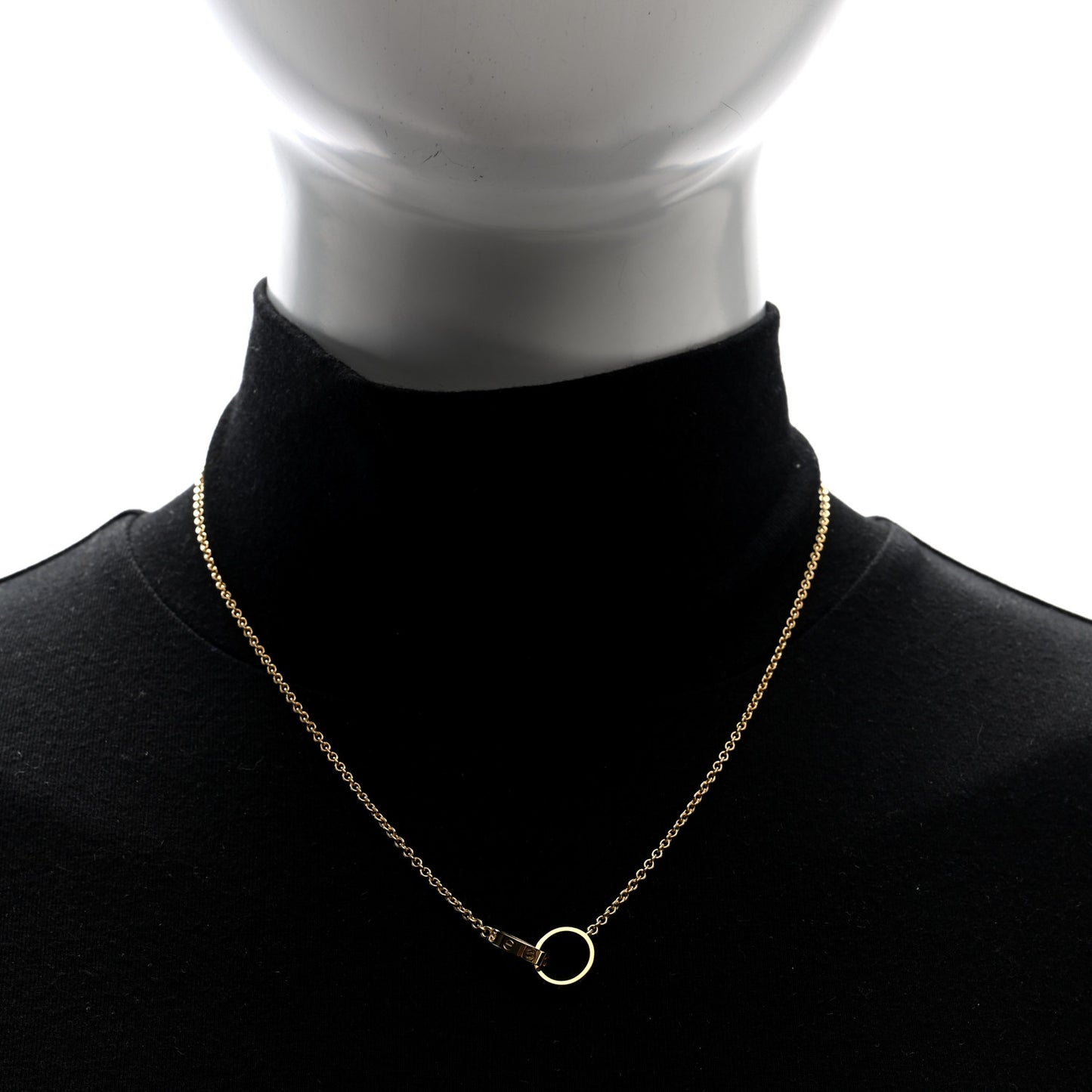 18K Yellow Gold Interlocking LOVE Necklace