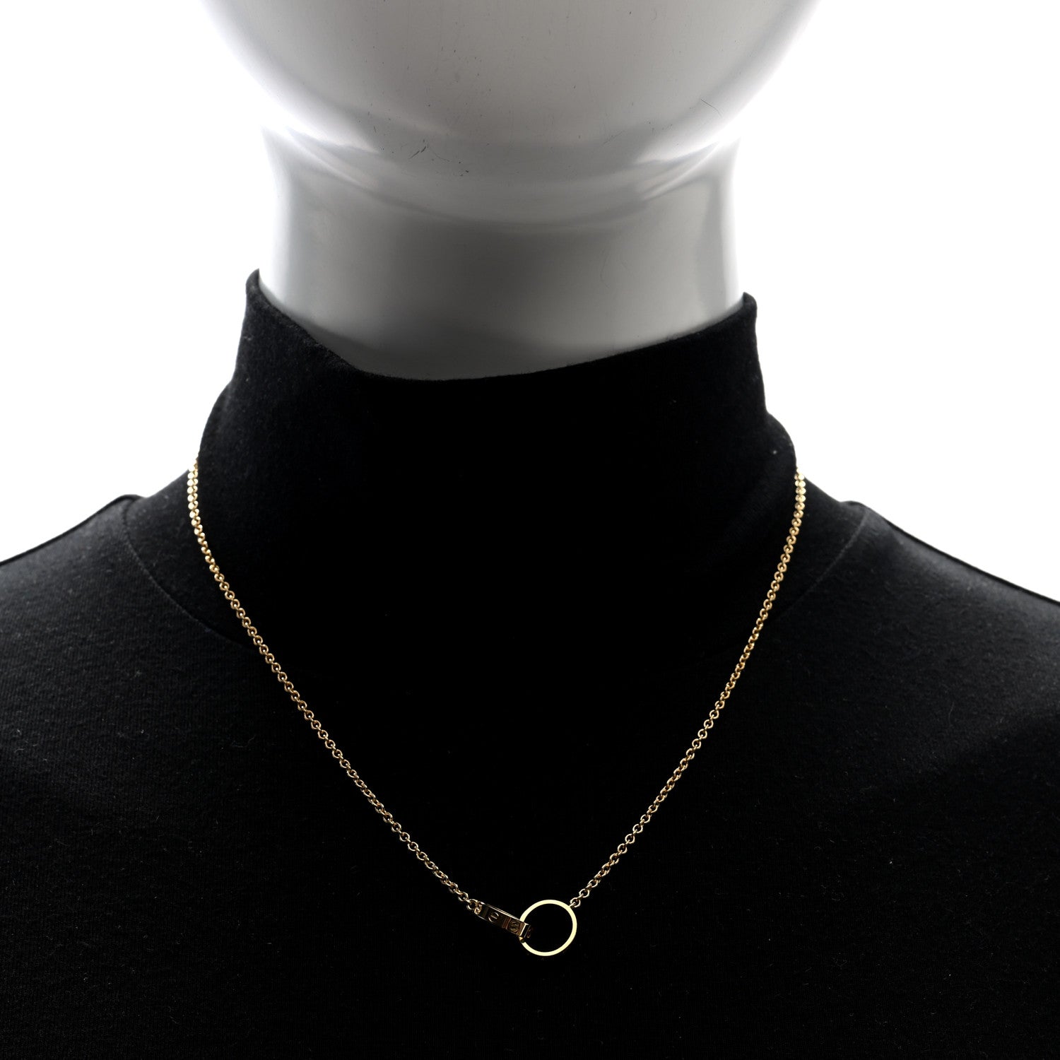 Cartier 18K Yellow Gold Interlocking LOVE Necklace 2 of 4