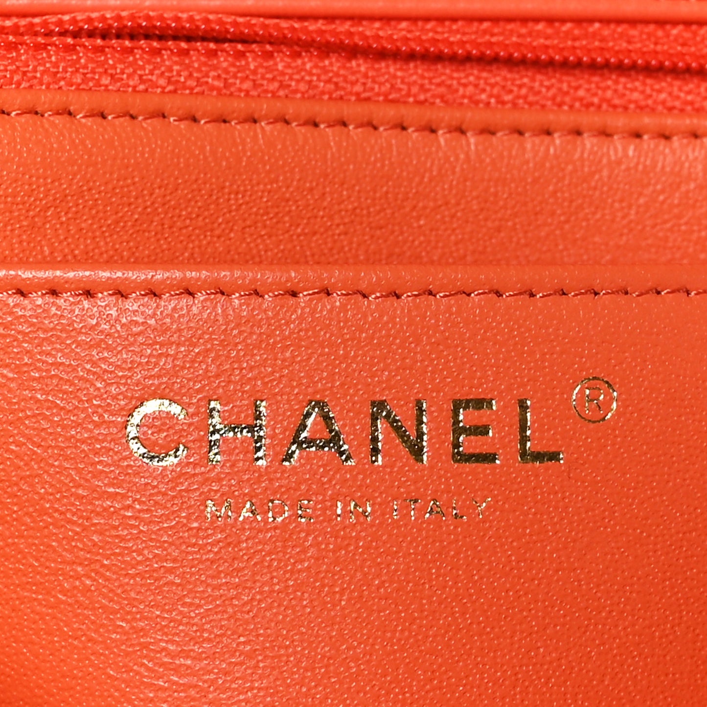 Lambskin Quilted Mini Rectangular Flap Coral