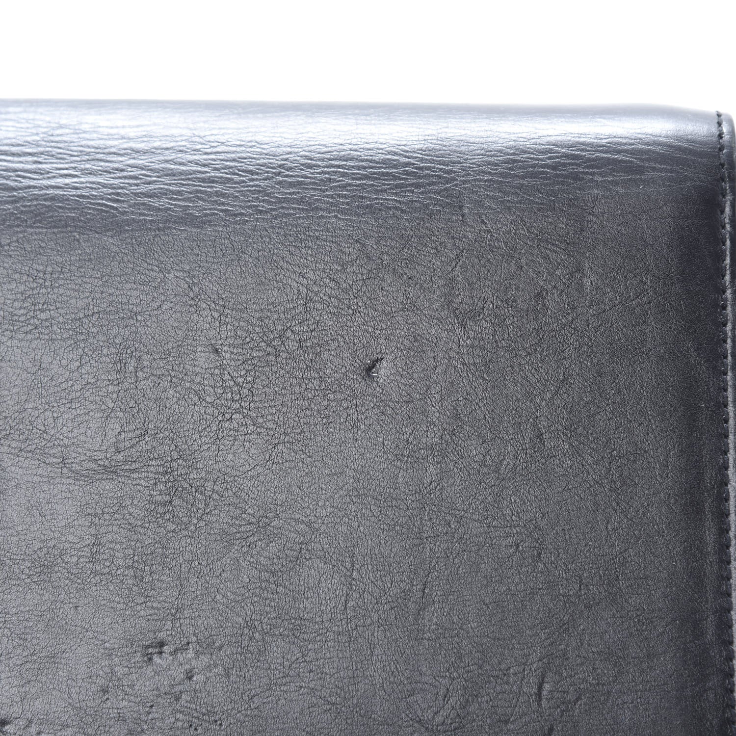 Saint Laurent Calfskin Rope Monogram Cassandre Clutch Black 13 of 14