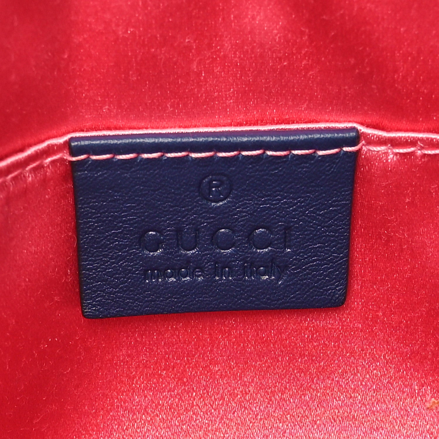 Gucci Denim Matelasse Pearl Studded Small GG Marmont Chain Shoulder Bag Blue 6 of 10