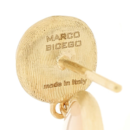 Marco Bicego 18K Yellow White Gold Diamond Mother of Pearl Jaipur Drop Earrings 4 of 6