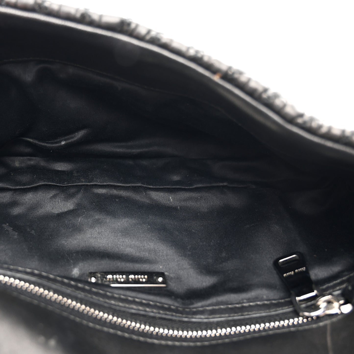 Nappa Matelasse Crystal Flap Clutch Black