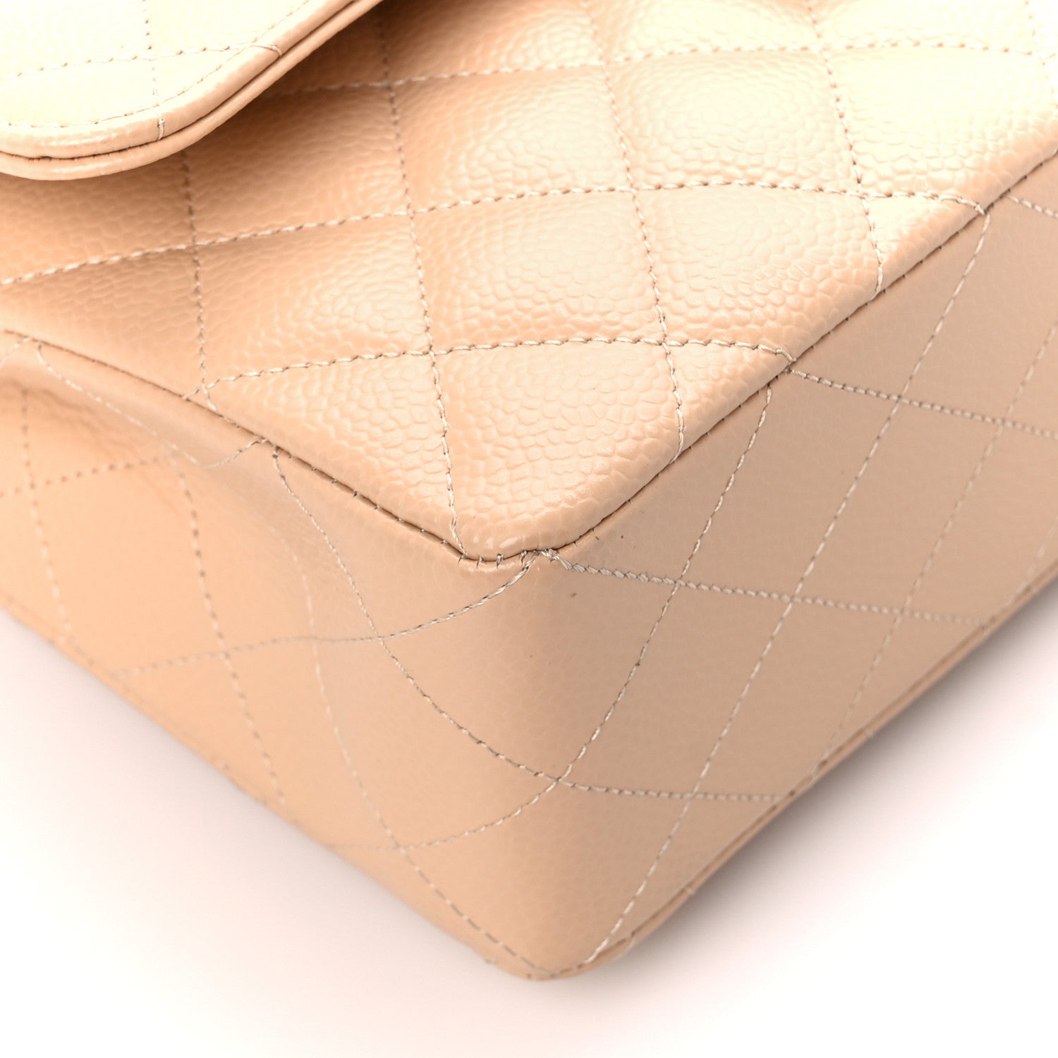 Chanel Caviar Quilted Small Double Flap Beige 10 of 11