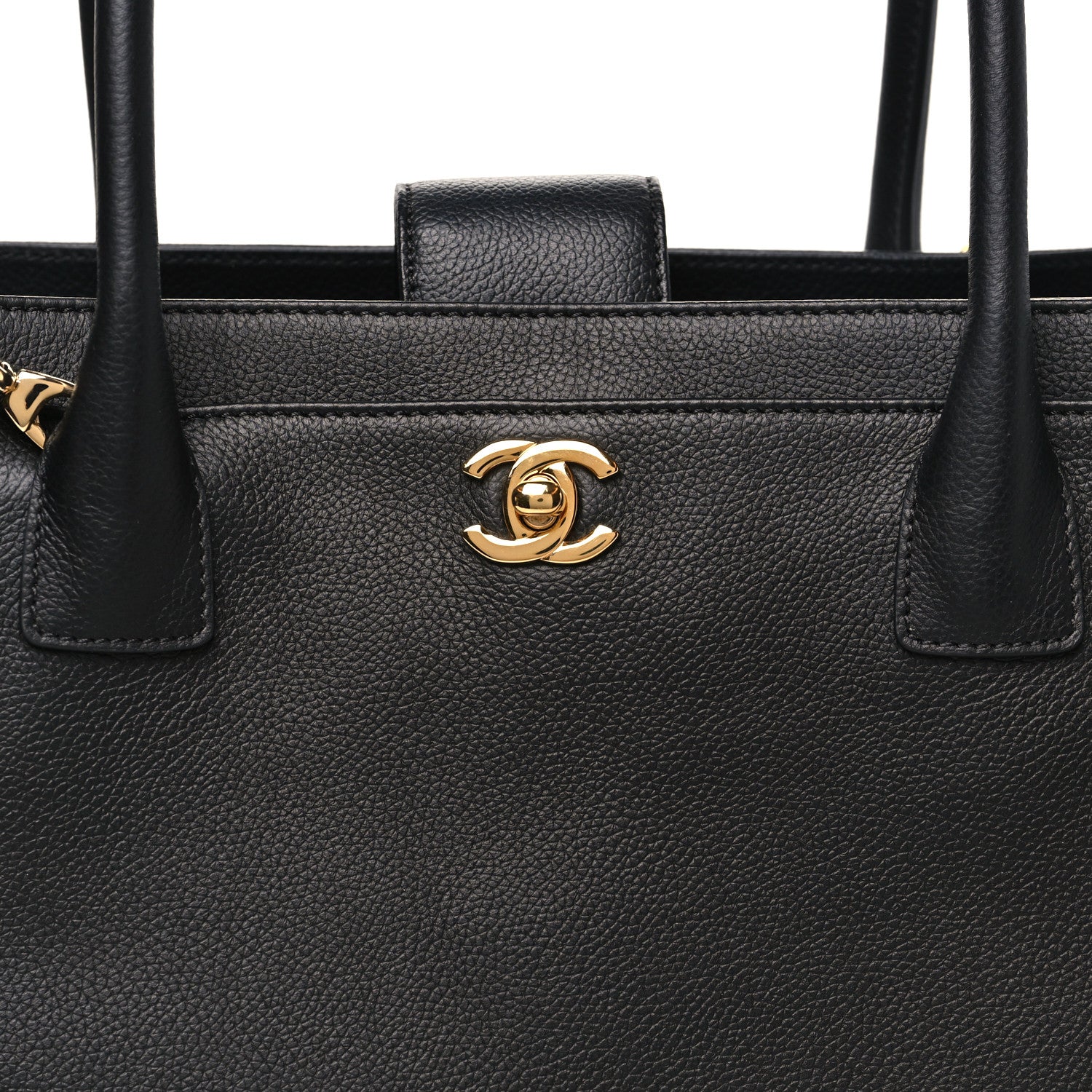 Chanel Calfskin Cerf Executive Shopper Tote Black 9 of 12