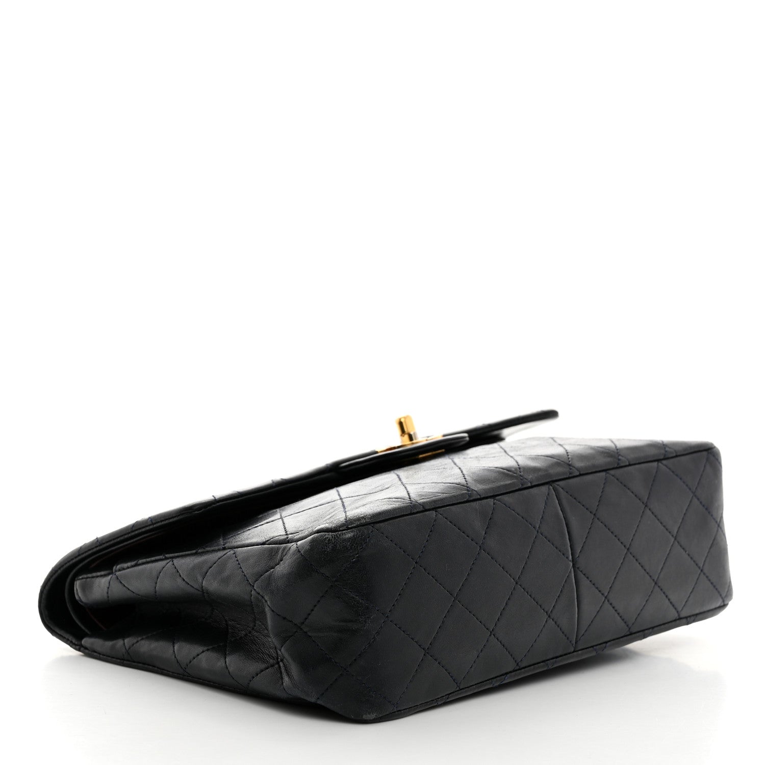 Chanel Lambskin Quilted Medium Double Flap Navy 4 of 13