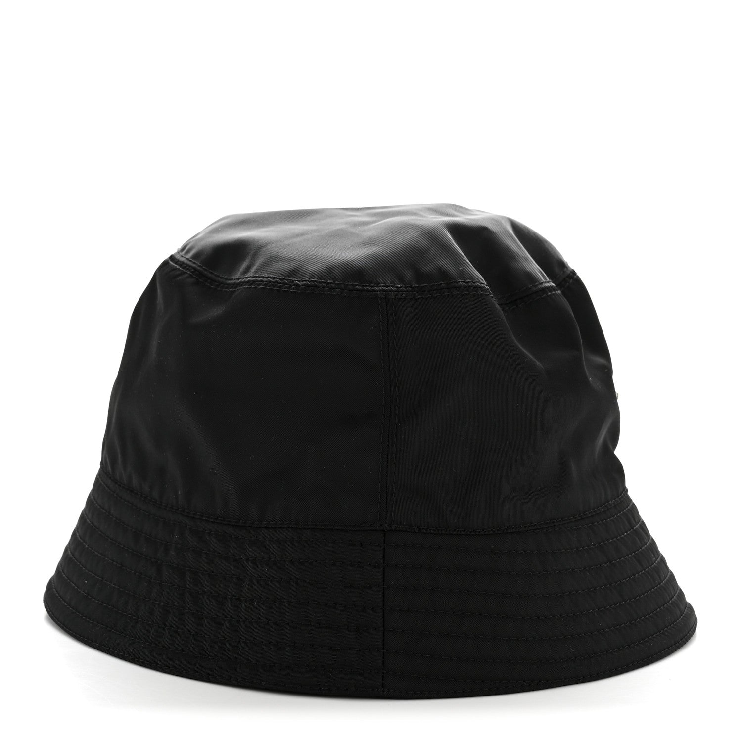 Prada Re-Nylon Metal Triangle Logo Womens Bucket Hat XL Black 6 of 11