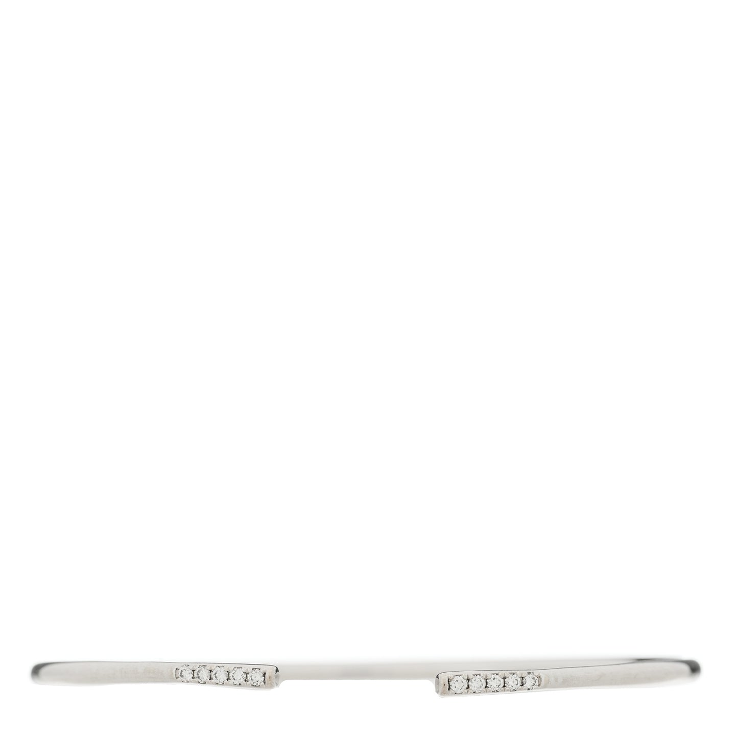 18K White Gold Diamond Metro Wire Bracelet