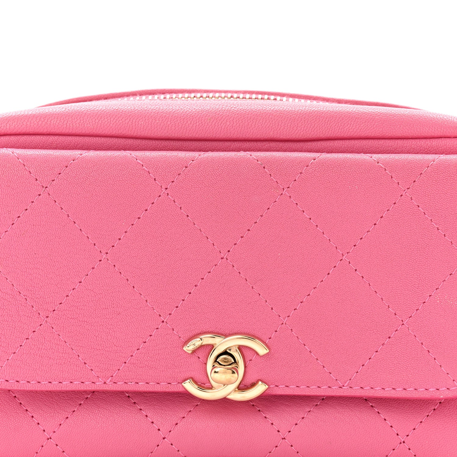 Chanel Goatksin Quilted Casual Trip Waist Bag Pink 8 of 11