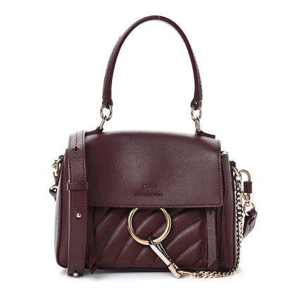 Chloe Calfskin Quilted Mini Faye Day Shoulder Bag Burnt Brown 1 of 10