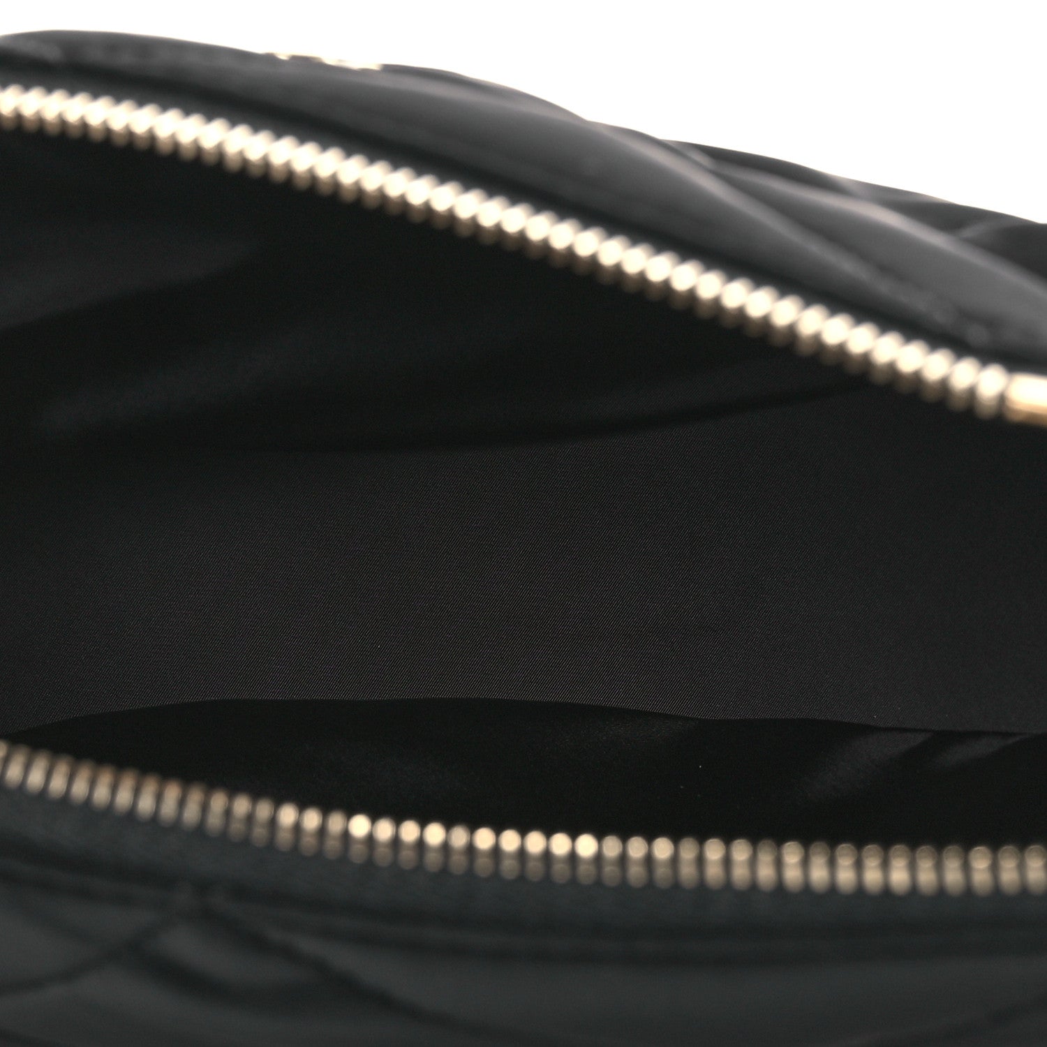 Chanel Velvet Effect Nylon Shiny Crumpled Calfskin Coco Neige Quilted Clutch With Chain Black 6 of 15