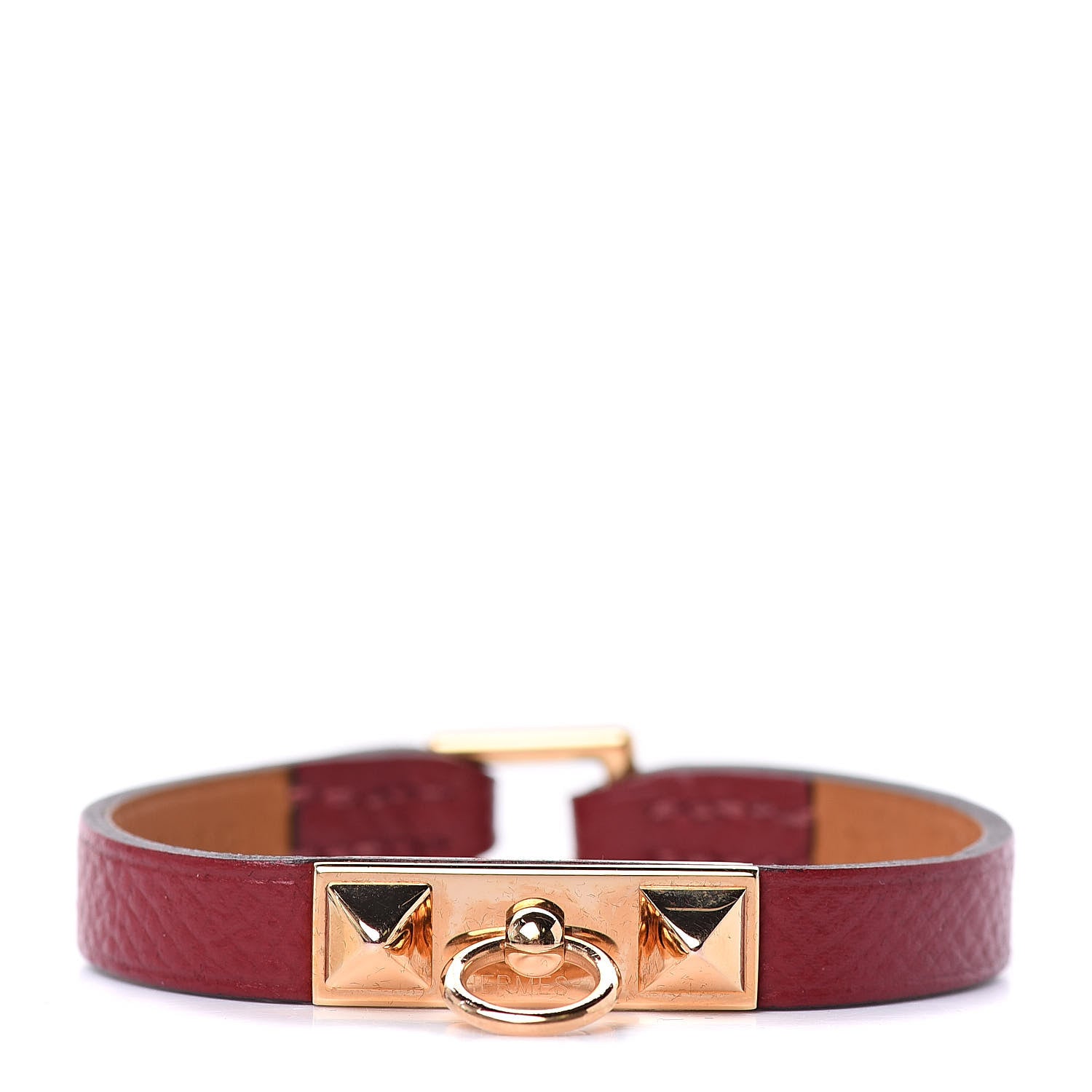 Hermes Epsom Micro Rivale Bracelet XS Rouge Grenat 1 of 6