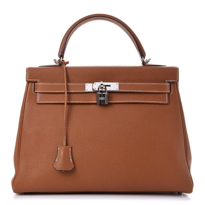 Hermes Togo Kelly Retourne 32 Gold 1 of 37