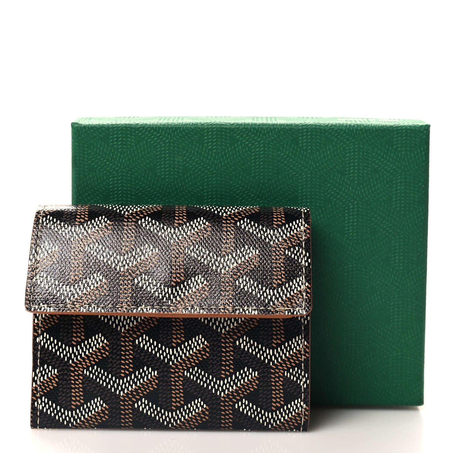 Goyardine Marigny Coin Purse Wallet Black Gold