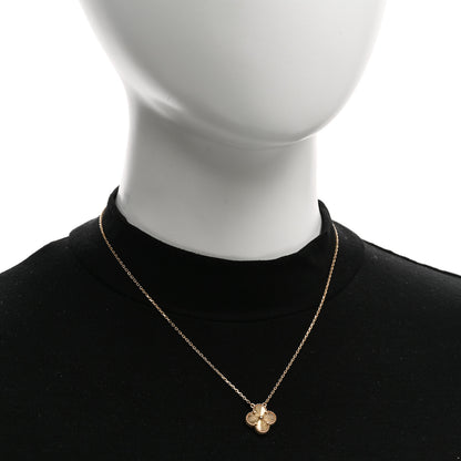 Van Cleef & Arpels 18K Yellow Gold Guilloche Vintage Alhambra Pendant Necklace 2 of 6