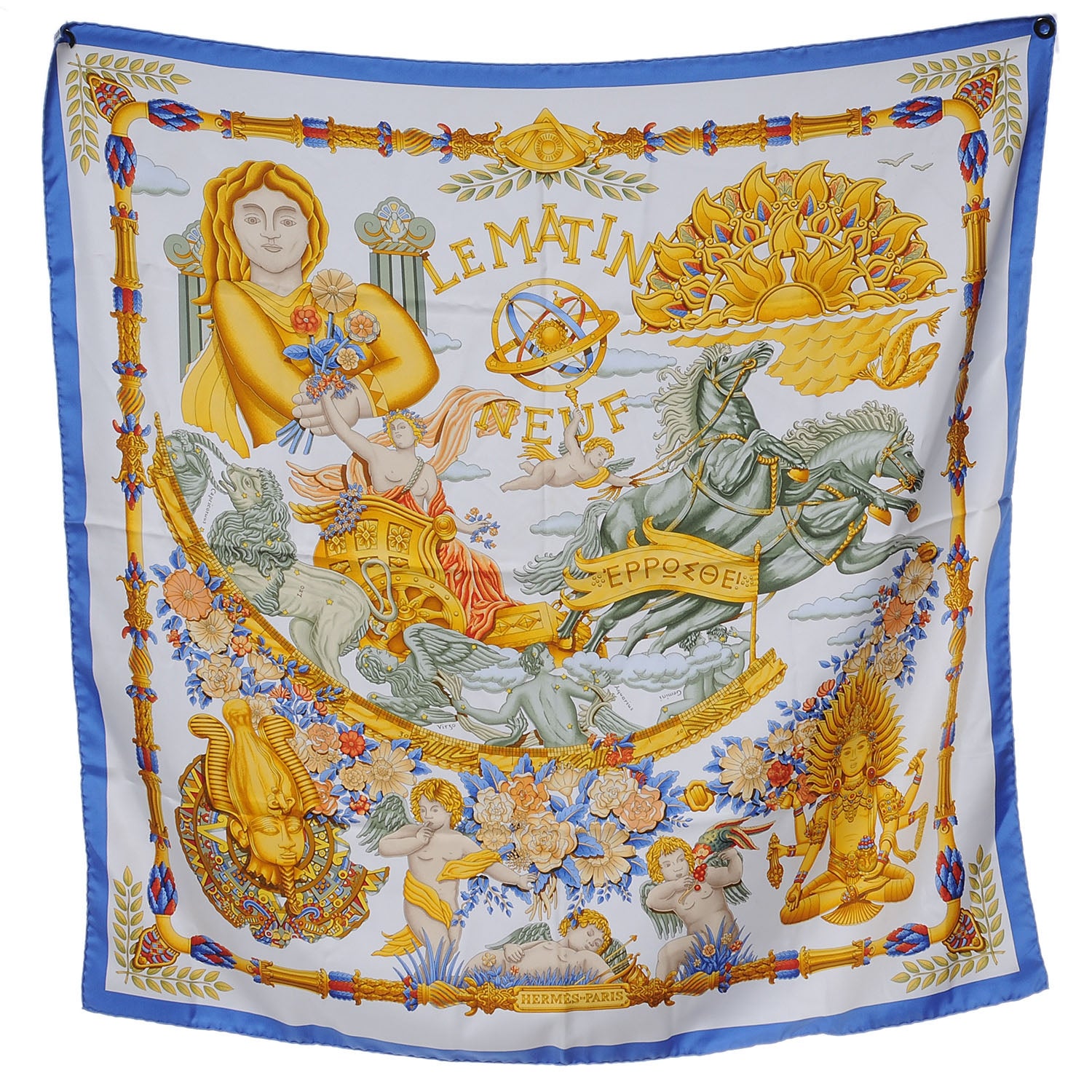 Hermes Silk Le Matin Neuf Scarf 90 2 of 8