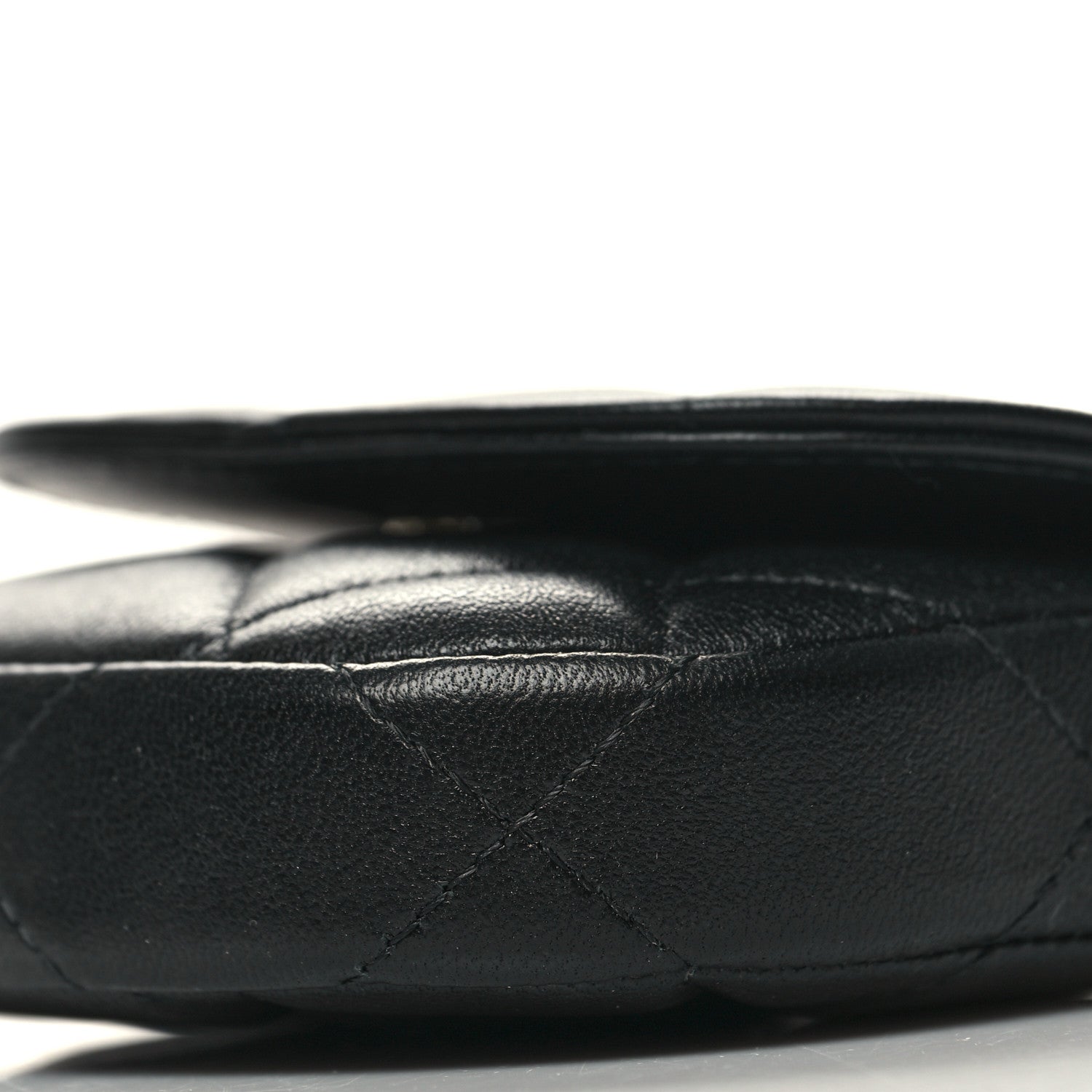 Chanel Lambskin Quilted Pearl Top Handle Clutch With Chain Black 12 of 12