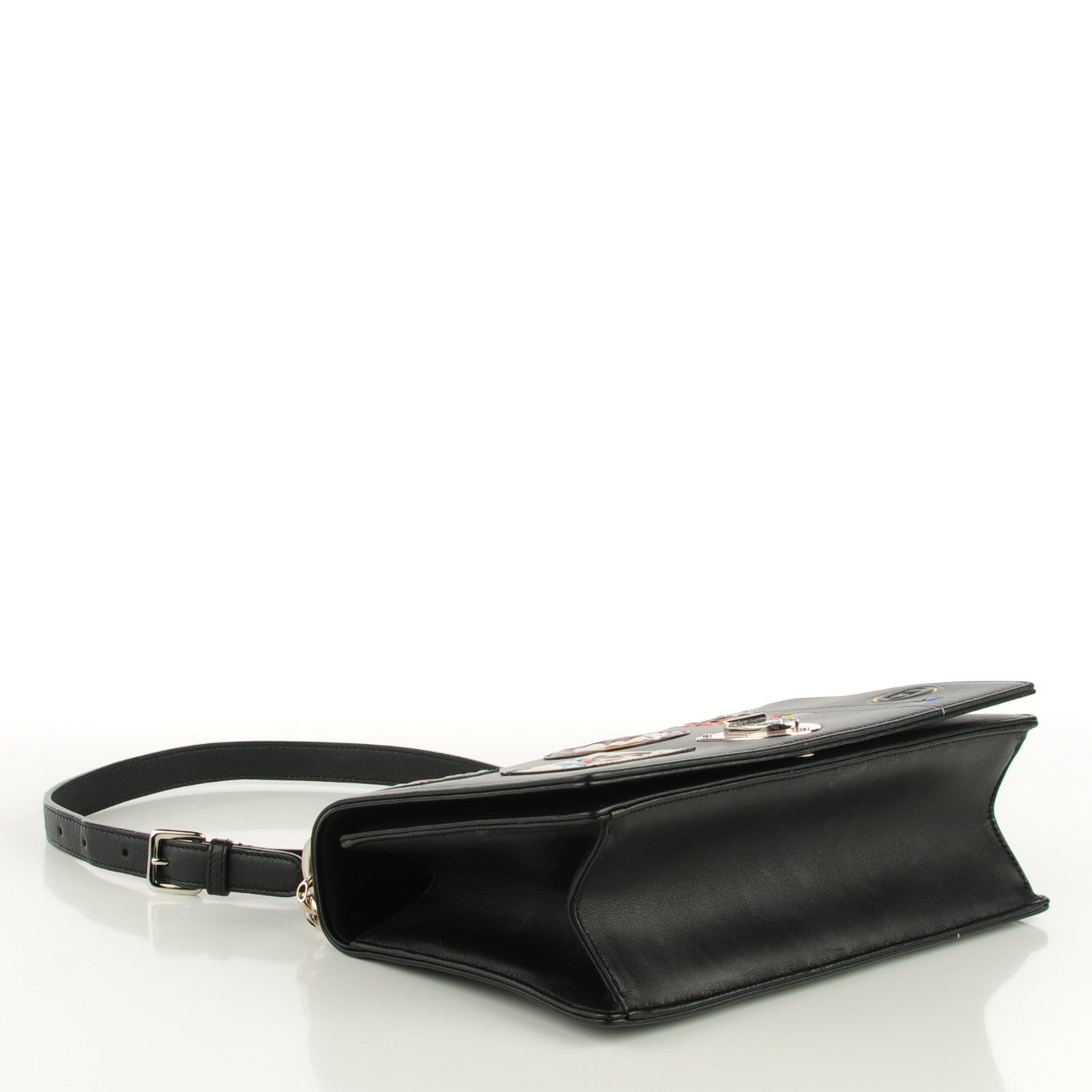 Christian Dior Calfskin Paradise Diorama Flap Bag Black 4 of 9