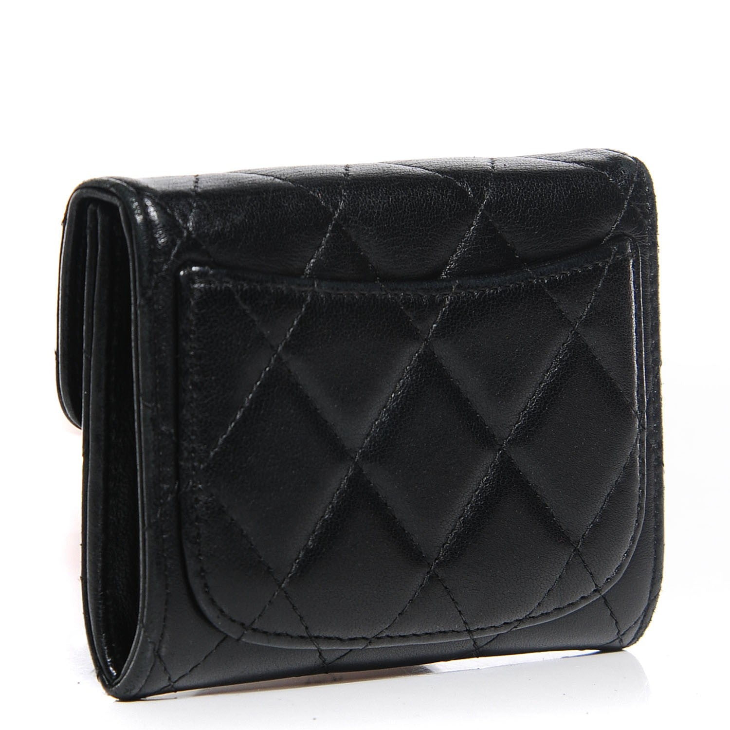 Chanel Lambskin Quilted Coin Purse Black 3 of 8