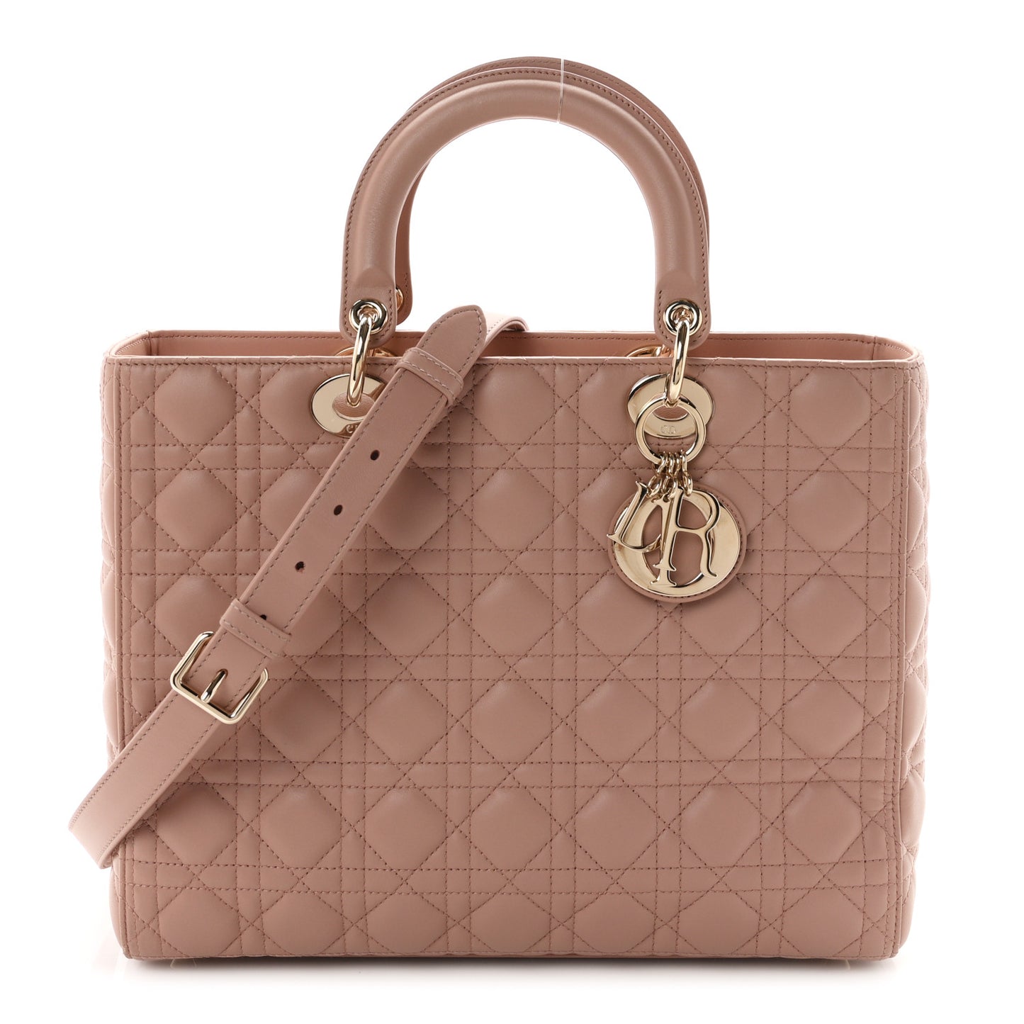 Lambskin Cannage Large Lady Dior Fard