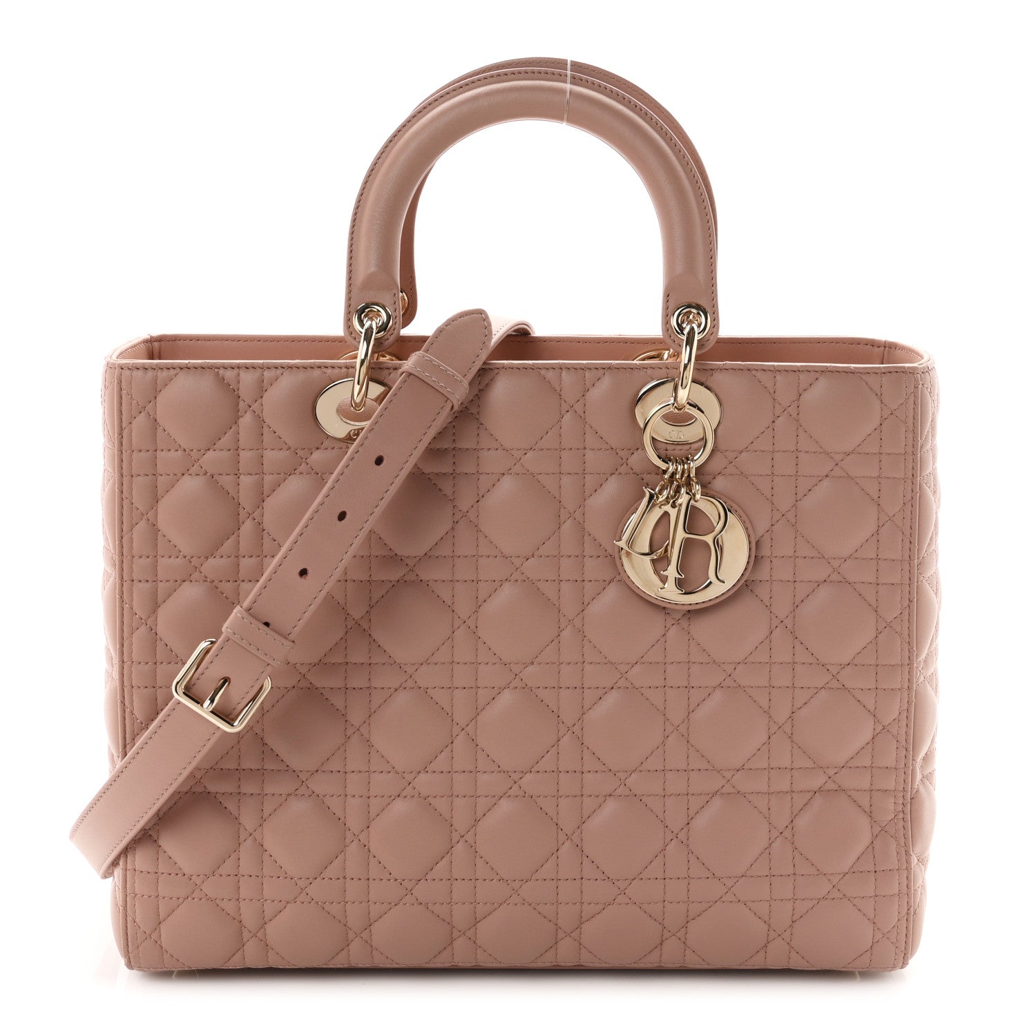 Christian Dior Lambskin Cannage Large Lady Dior Fard 1 of 11