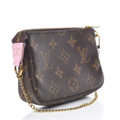 Louis Vuitton Monogram 2016 Christmas Animation Mini Pochette Accessories Rose Ballerine 3 of 9