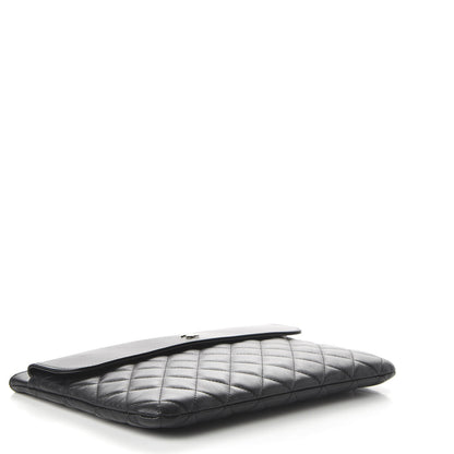 Chanel Lambskin Quilted Medium Flap Cosmetic Case Black 4 of 11