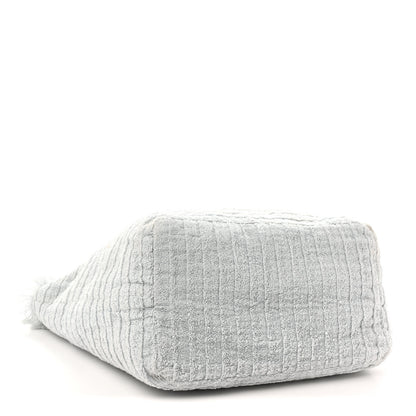 Chanel Terry Cotton CC Beach Tote Towel Set Light Grey 5 of 10