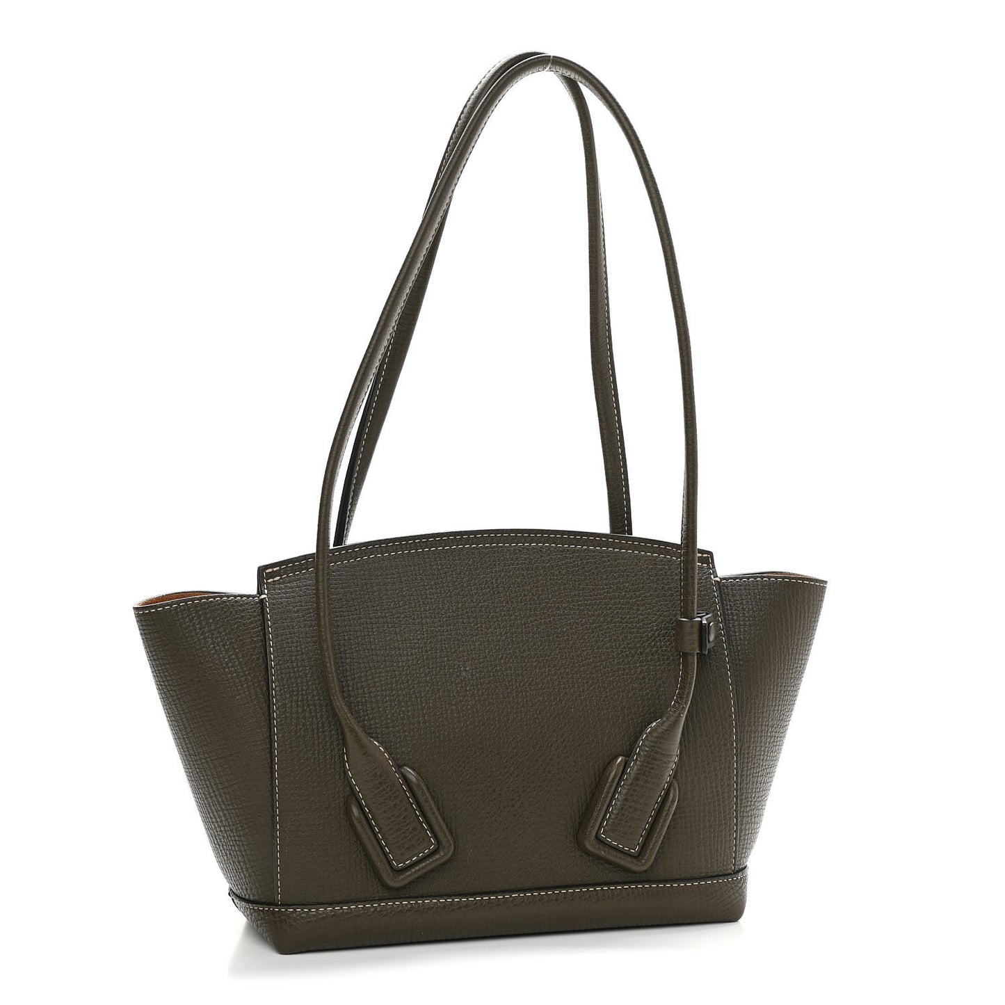 Grainy Calfskin Small Arco Kaki