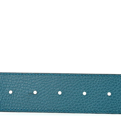 Gucci Dollar Calfskin 1973 Reversible Belt 100 40 Black Mineral Blue 4 of 10