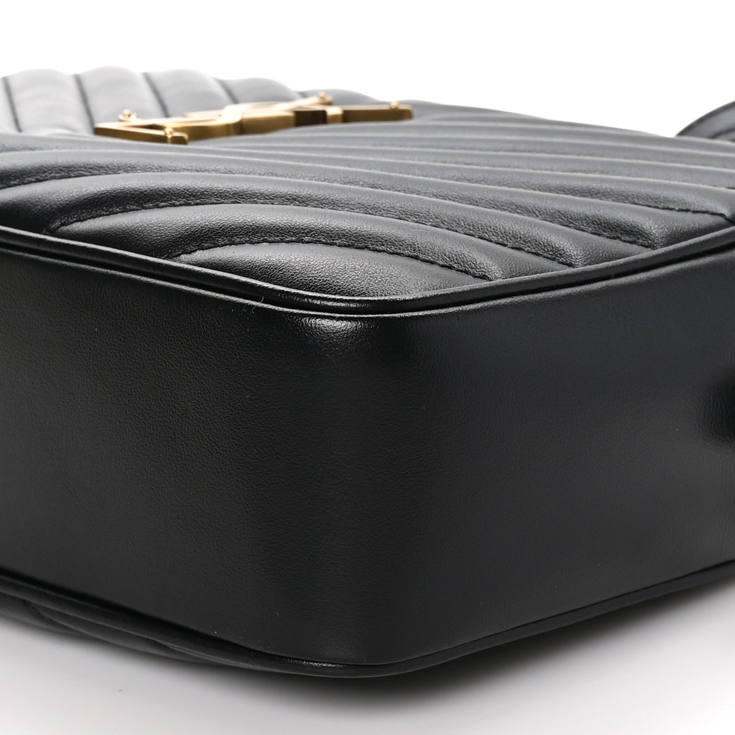 Calfskin Matelasse Monogram Lou Camera Bag Black