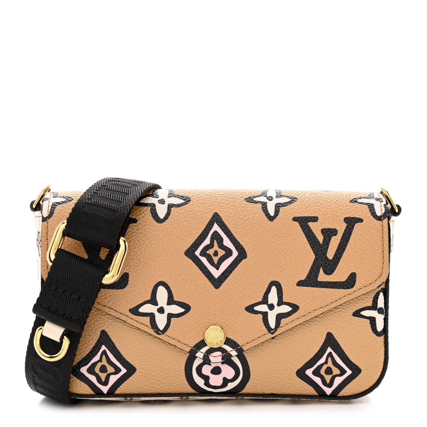 Louis Vuitton Monogram Wild At Heart Felicie Strap & Go Arizona Creme 1 of 10