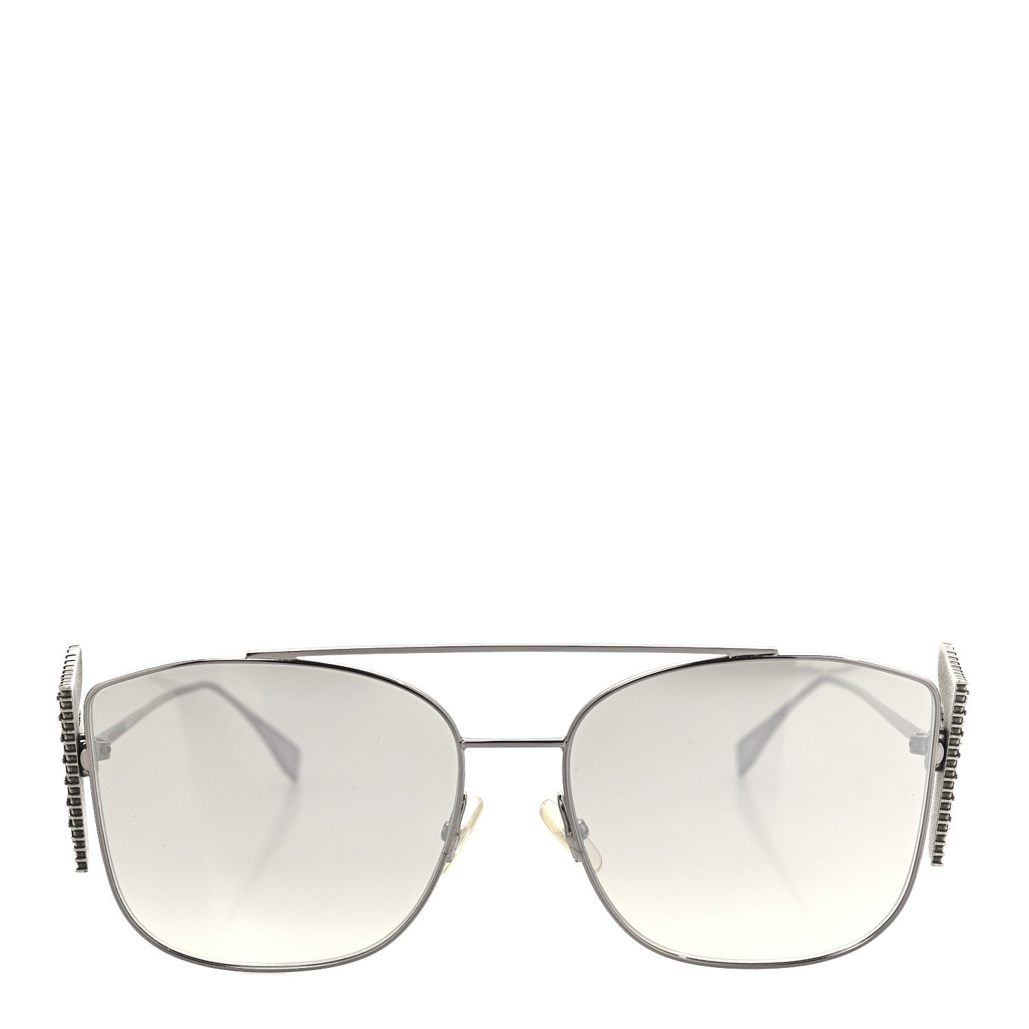 Fendi Metal Crystal Freedom Sunglasses FF 0380/G/S Silver 2 of 8