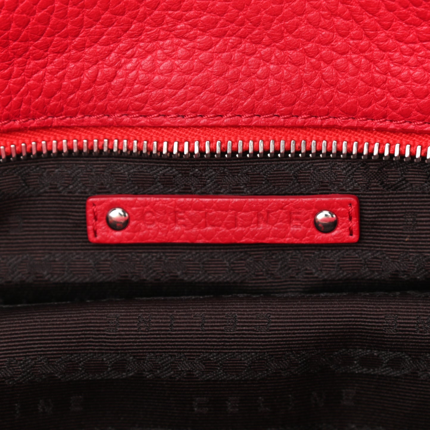 Grained Calfskin Bittersweet Hobo Red