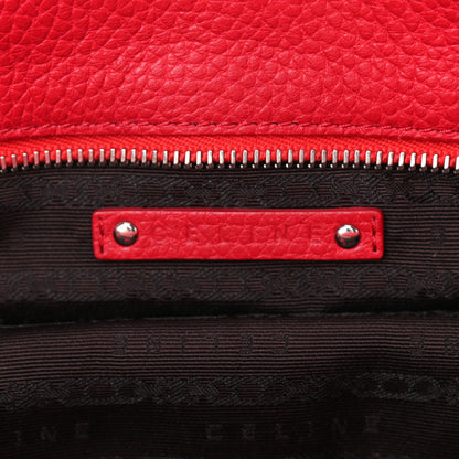 Celine Grained Calfskin Bittersweet Hobo Red 6 of 10
