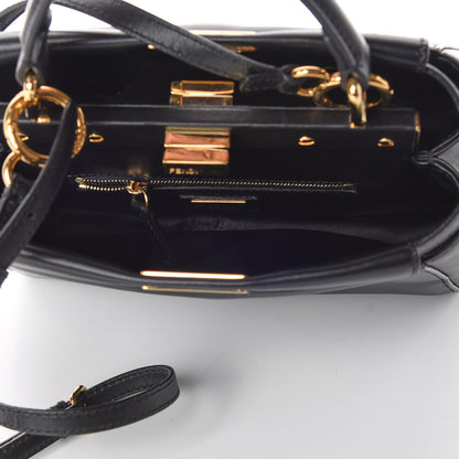 Fendi Nappa Mini Peekaboo Iconic Satchel Black 7 of 10