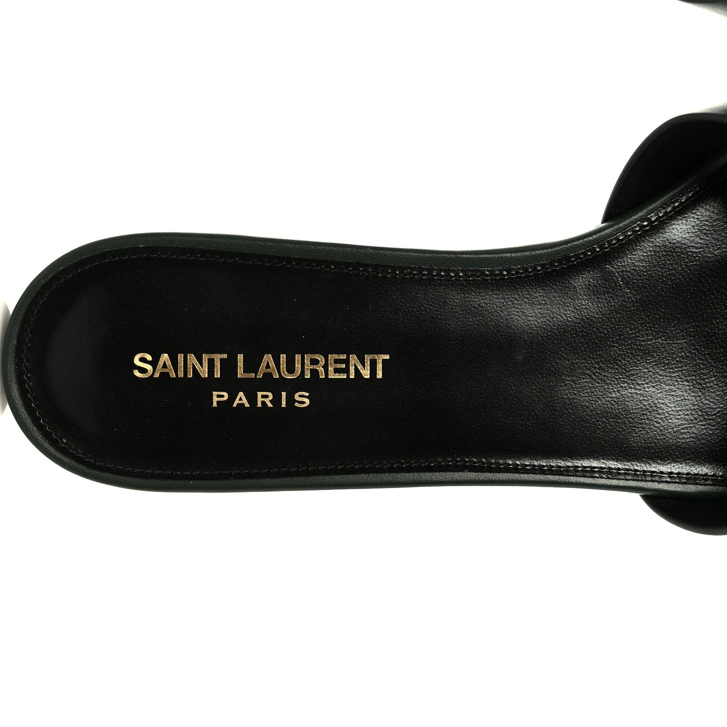 Calfskin Tribute 05 Slide Sandals 41 Vert Fonce
