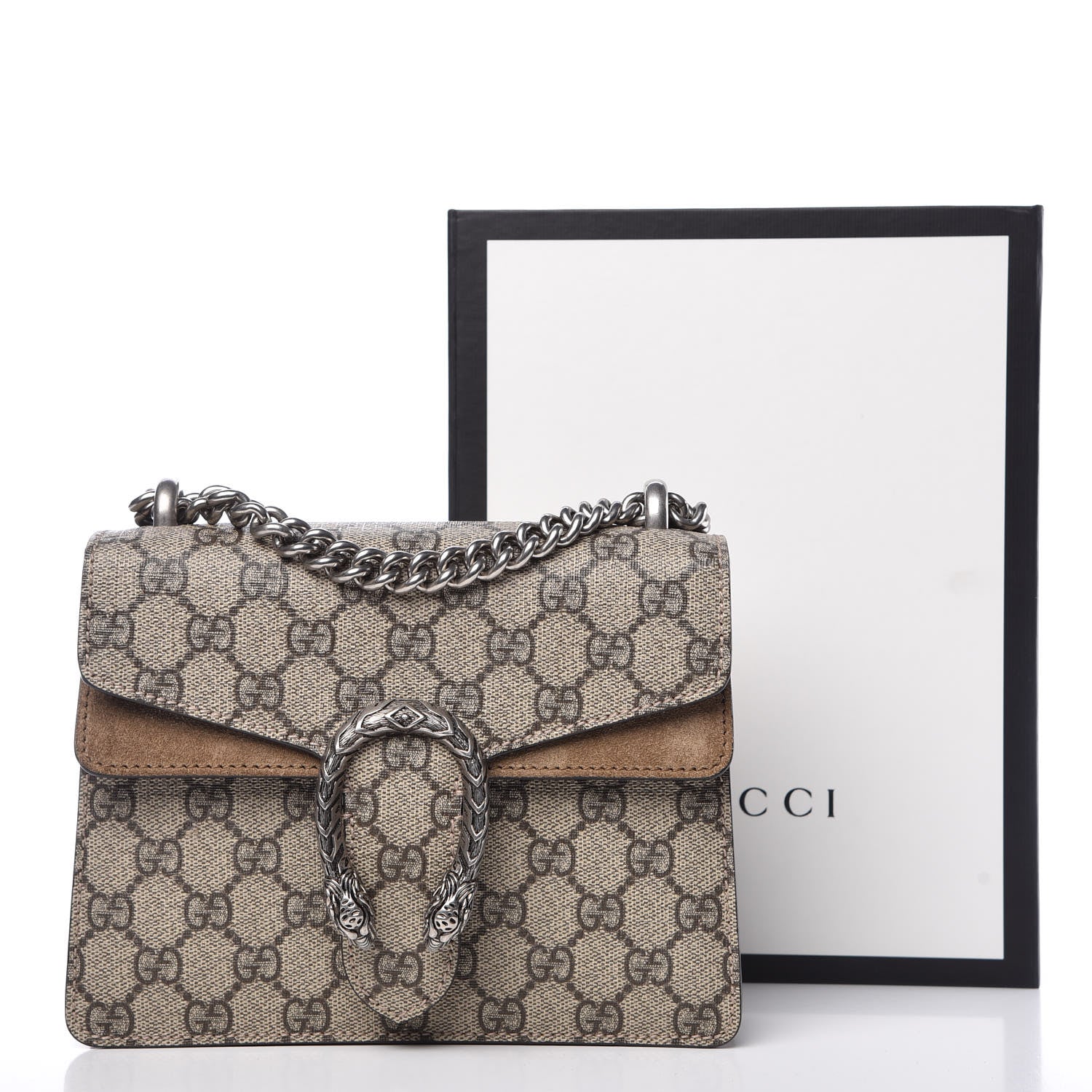 Gucci GG Supreme Monogram Mini Dionysus Shoulder Bag Taupe 14 of 14