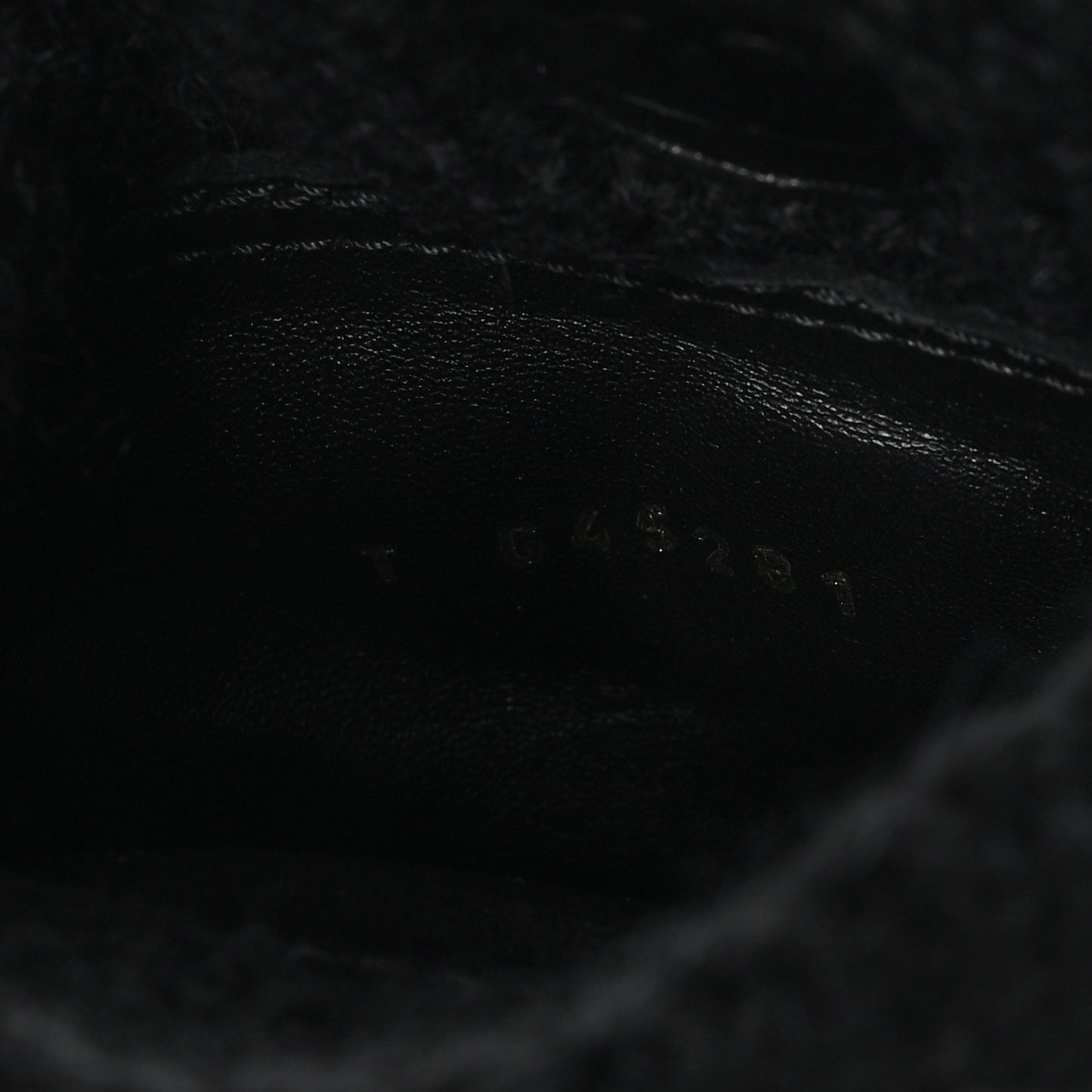 Suede Lambskin Knit CC Short Boots 39 Black