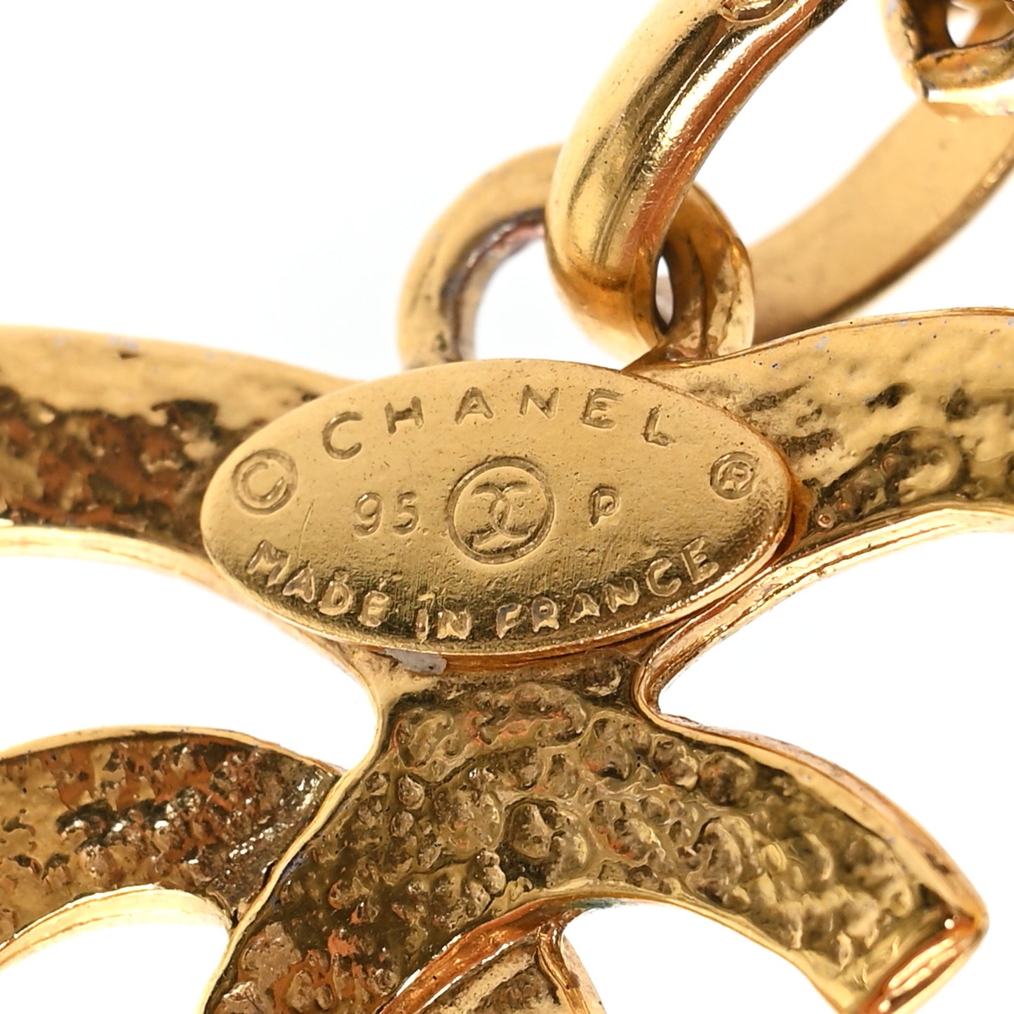 CC Heart Chain Pendant Necklace Gold
