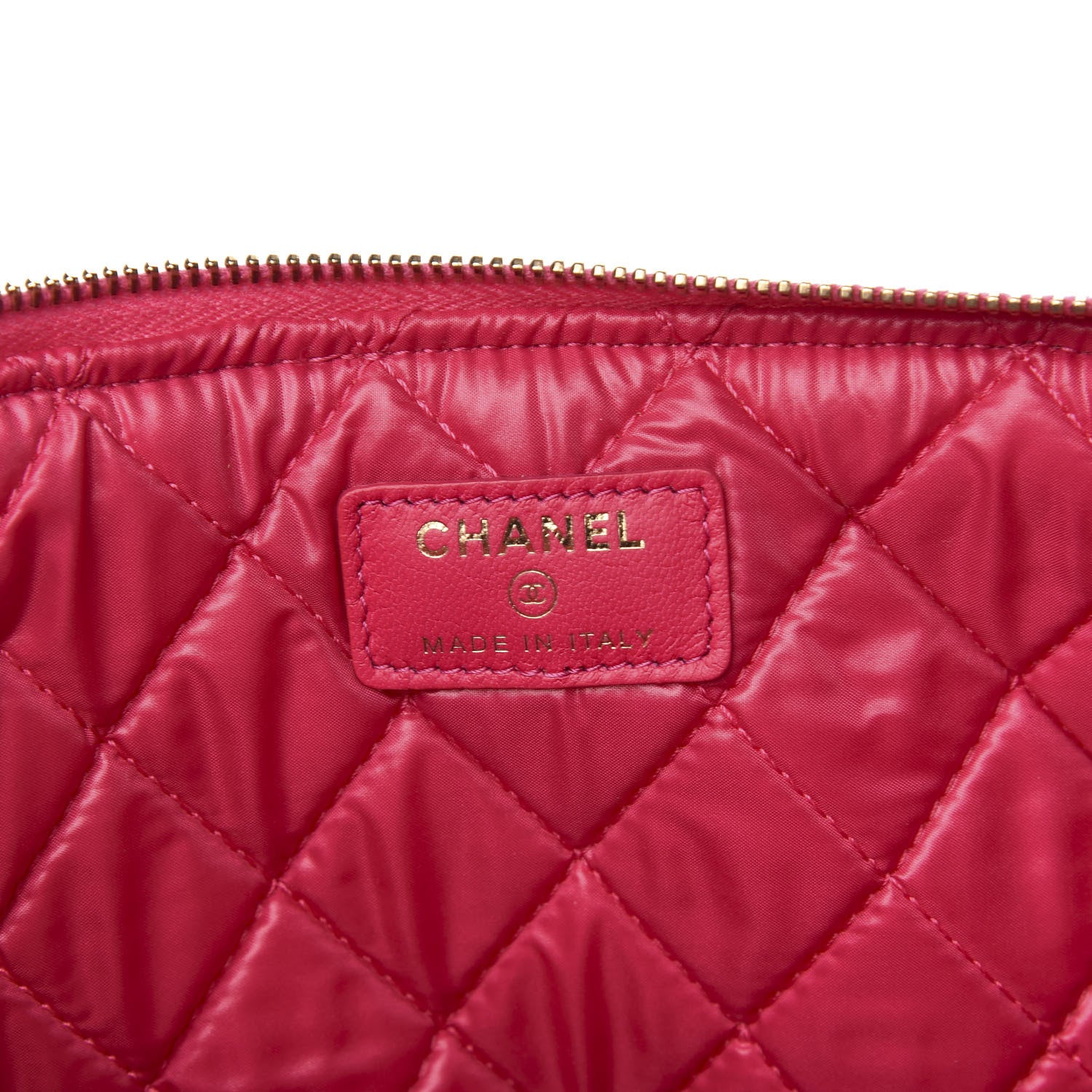 Chanel Velvet Quilted Large Cosmetic Case Fuchsia 6 of 8