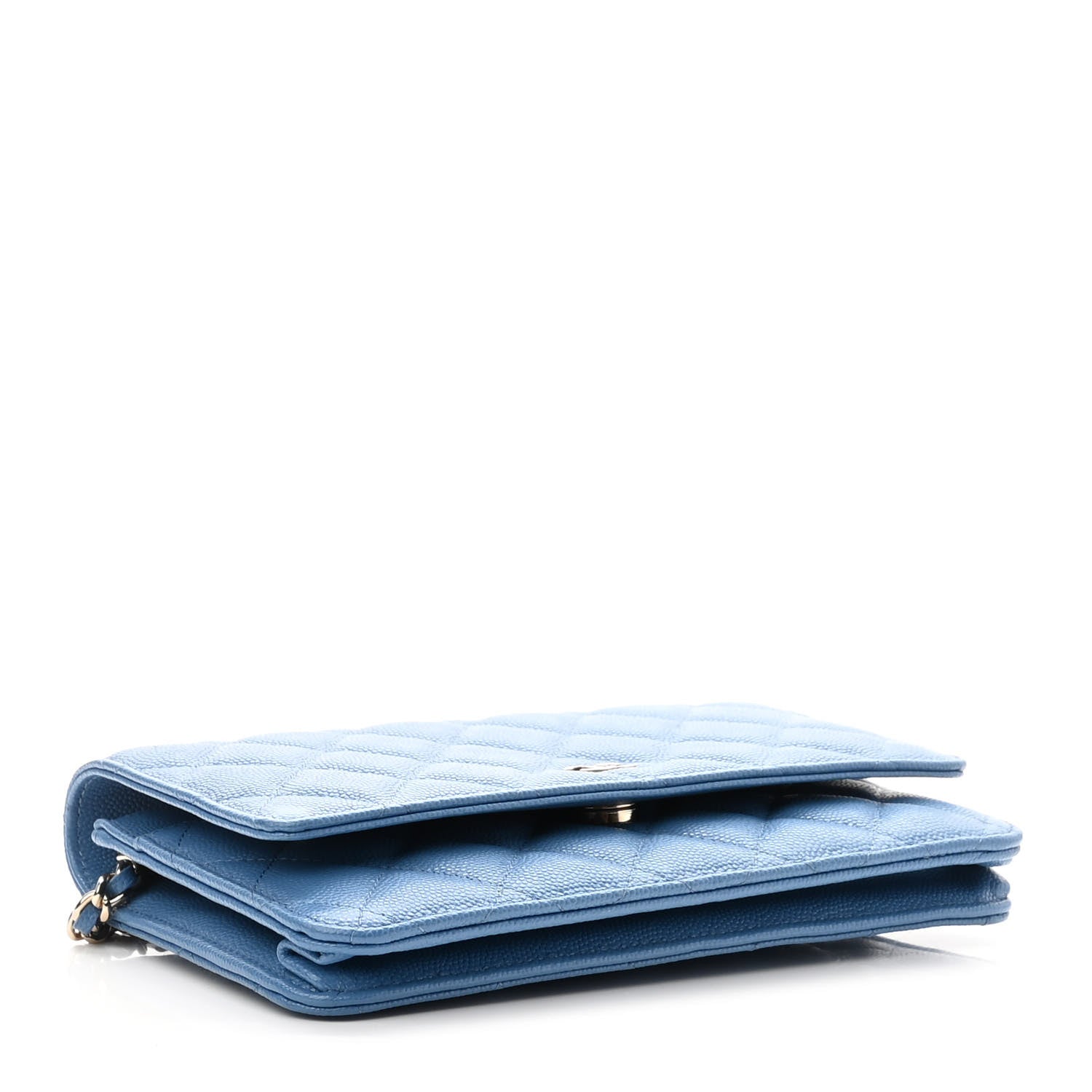 Chanel Caviar Quilted Wallet On Chain WOC Blue 4 of 12