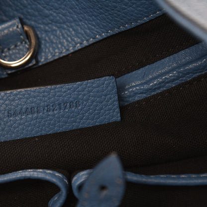 Alexander McQueen Pebbled Calfskin Skull Padlock Tote Blue 8 of 16