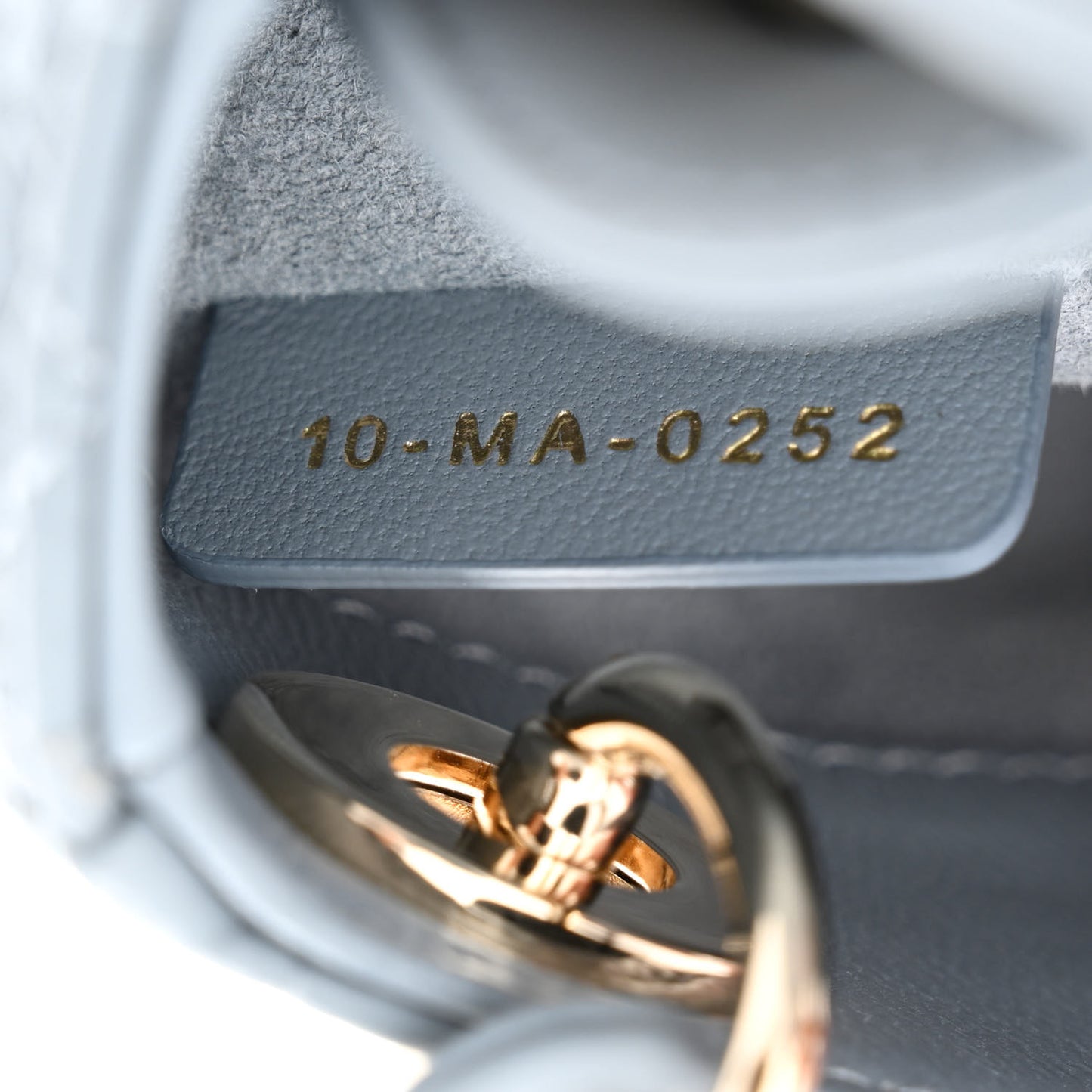 Lambskin Cannage Micro Lady Dior Cloud Gray