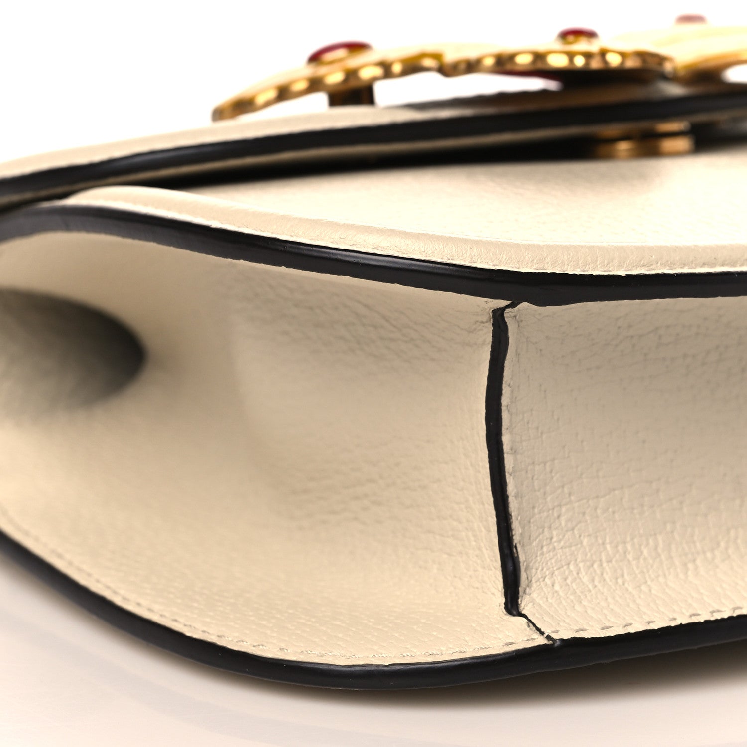 Gucci Calfskin Web Stripe Butterfly Small Totem Shoulder Bag White 10 of 11