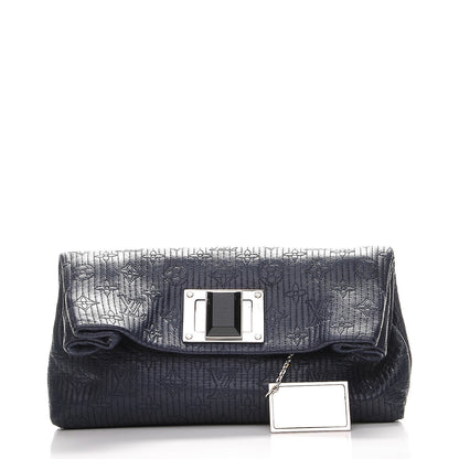 Louis Vuitton Calfskin Quilted Monogram Altair Clutch Navy 8 of 8