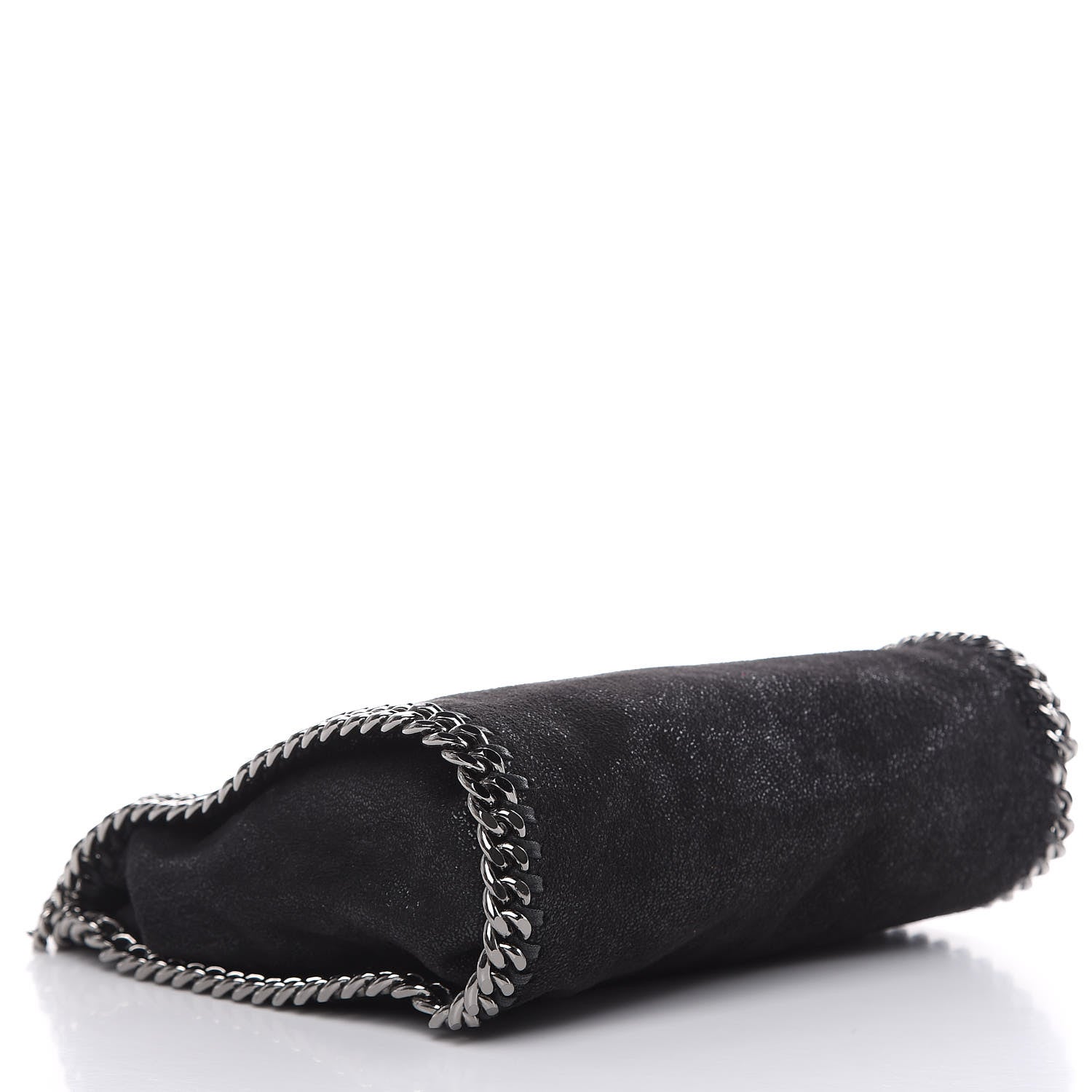 Stella McCartney Shaggy Deer Mini Falabella Fold Over Tote Black 4 of 9