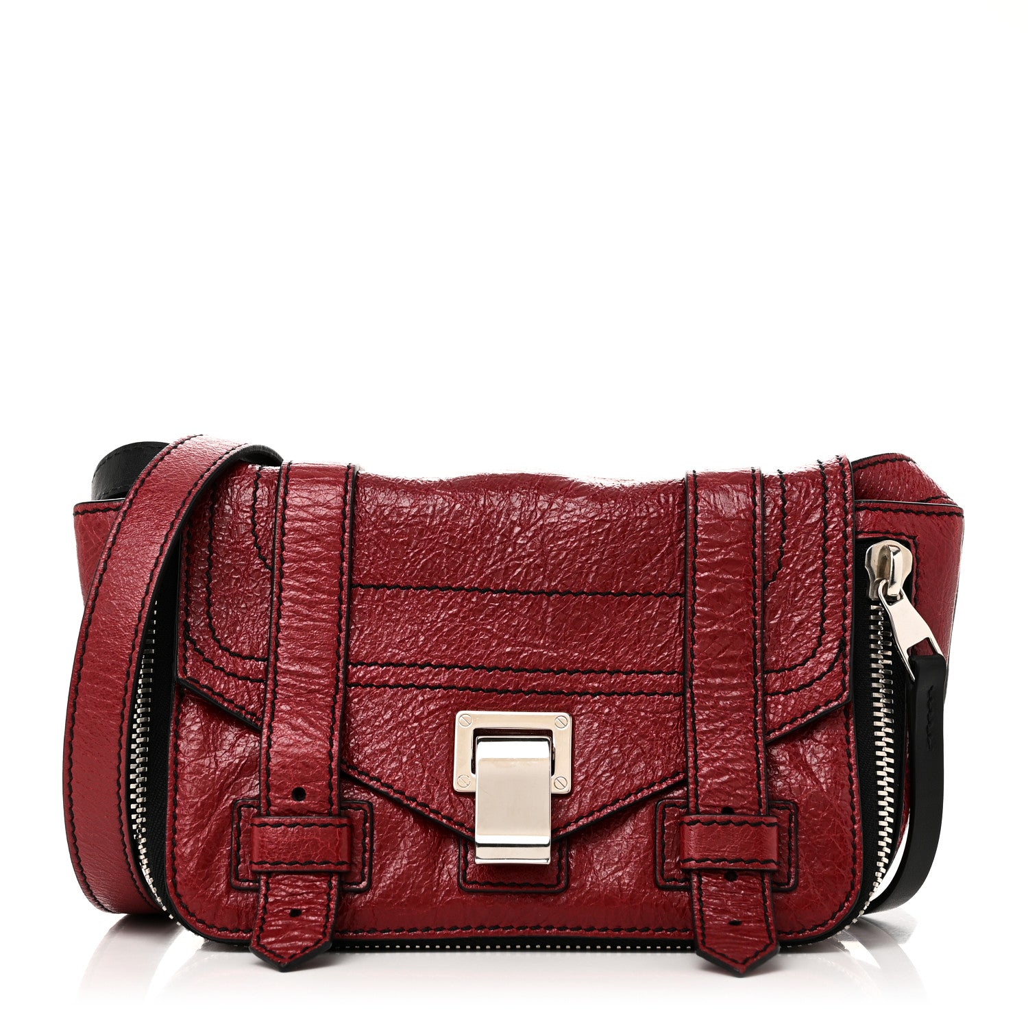 Proenza Schouler Crinkled Calfskin PS1 Mini Zip Crossbody Brick 1 of 9