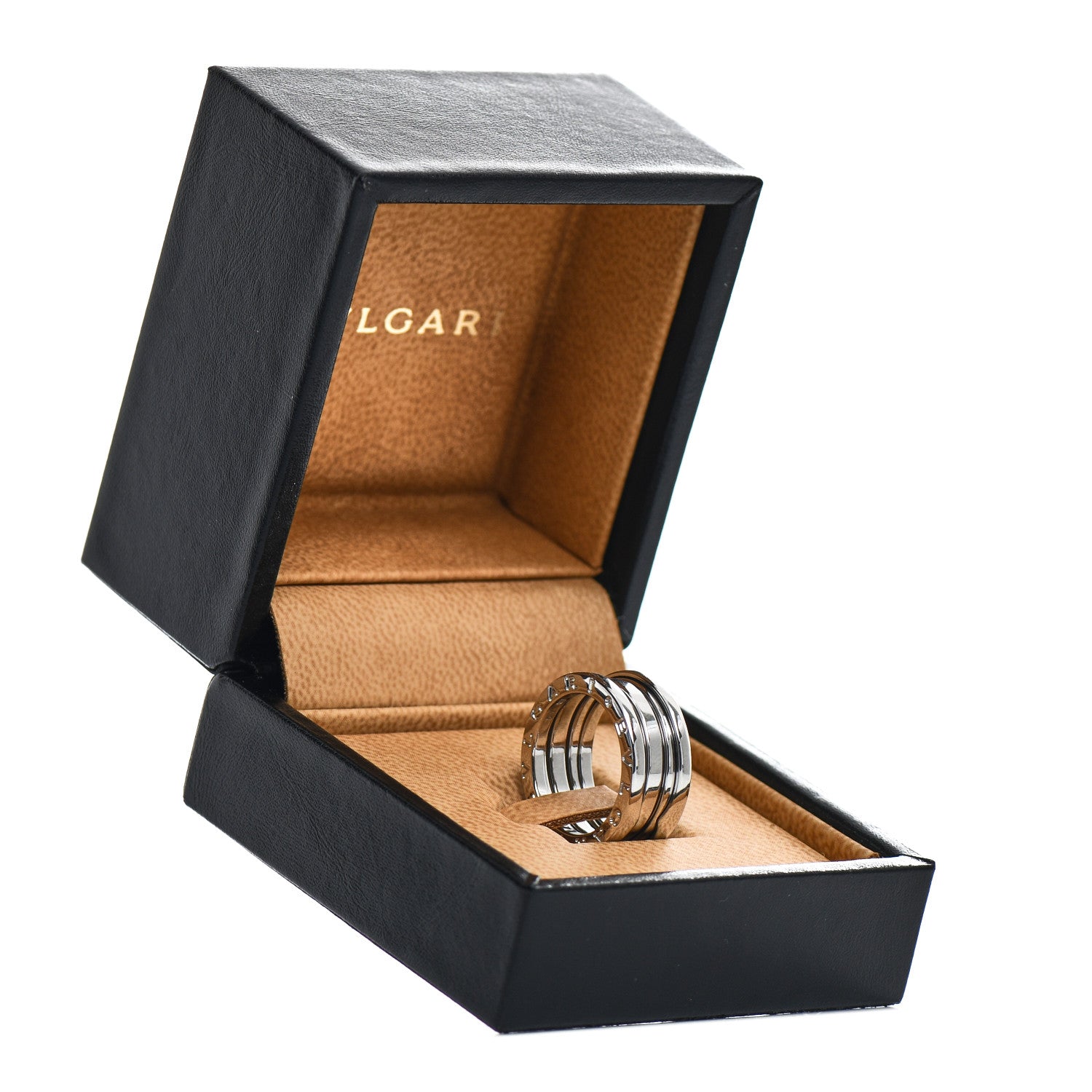 Bulgari 18K White Gold B.Zero1 Three-Band Ring 51 5.75 6 of 6